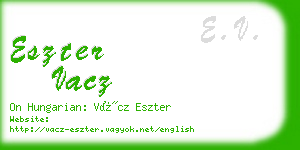 eszter vacz business card